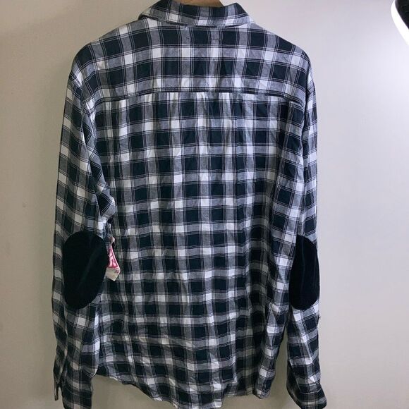 NWT RAW EDGE XL Plaid Elbow Patches Hiking Gorpcore Button Down Shirt - Picture 10 of 10